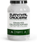 Survival Grocery® Collagen Peptides Powder – Grass Fed Hydrolyzed Collagen Protein Supplement Types I &amp III Unflavored Gluten Free Keto Friendly Non-GMO Dairy Free 1kg 1 Jug