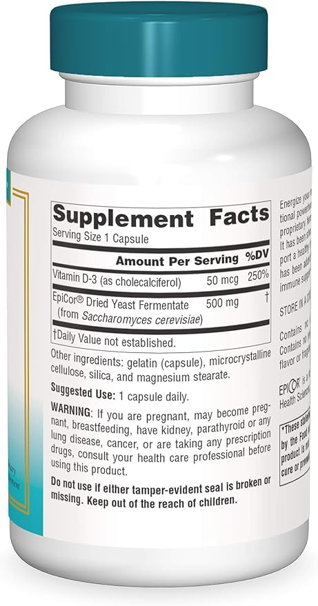 Source Naturals Wellness EpiCor with Vitamin D-3 for Heightened Immune Defense* - 120 Capsules