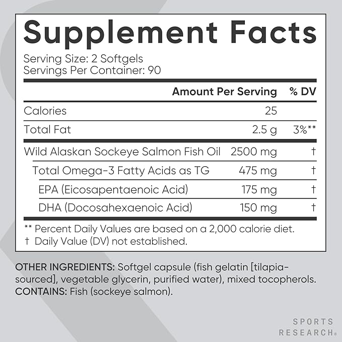Sports Research® Supplements Pack - Omega 3 Salmon Oil + Vegan Vitamin D 5000iu &amp Mk7 Vitamin K 100mcg + CoQ10 (100mg)