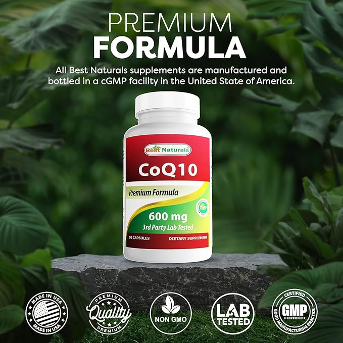 Best Naturals CoQ10 600 mg 60 Capsules (817716013725)