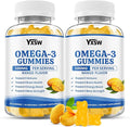 Vegan Omega-3 Gummies 500mg Omega 3 Fish Oil Alternative for Adults with Plant-Based EPA &amp DHA &amp Vitamin A C E for Brain Eye &amp Immune Health Sugar Free Mango Flavor 120 Count