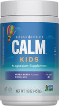 Natural Vitality Kids Calm Magnesium 16oz Powder | Mixed Berry Flavored Drink Mix Supplement | Supports a Balanced Mood and Healthy Development