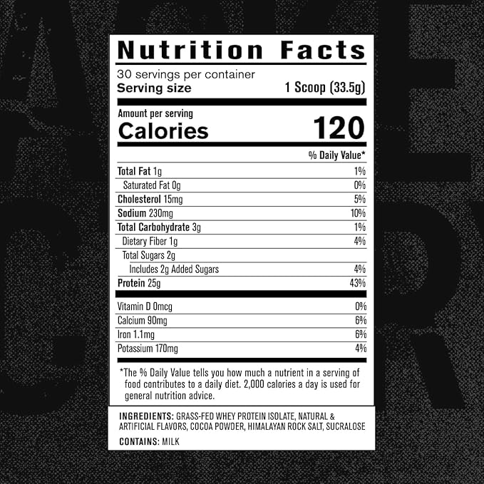 Jacked Factory Authentic ISO Grass Fed Whey Protein Isolate Powder - Low Carb Non-GMO Muscle Building Protein w/No Fillers (Chocolate 30sv) &amp (Vanilla 30sv)