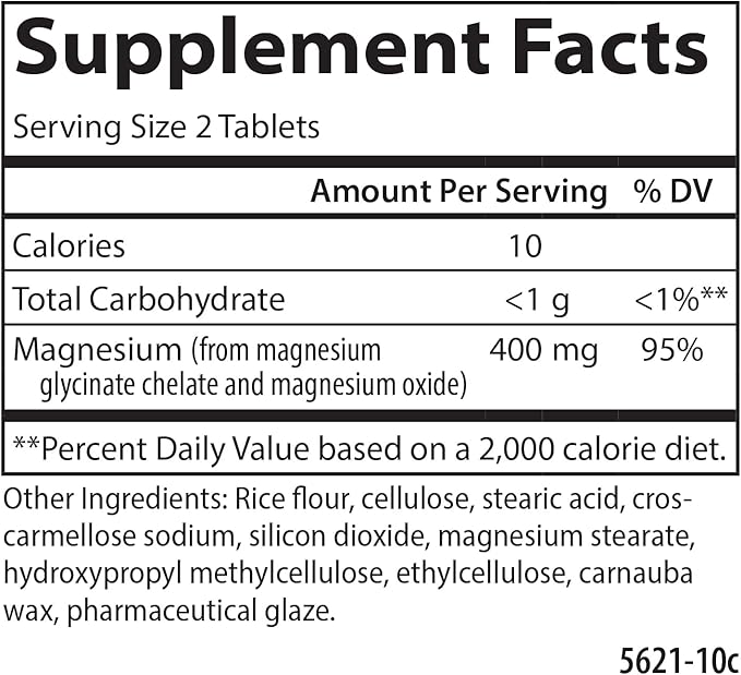 Carlson – Buffered Magnesium 400 mg – Gentle Absorption for Heart &amp Muscle Function Bone Support 120 Tablets