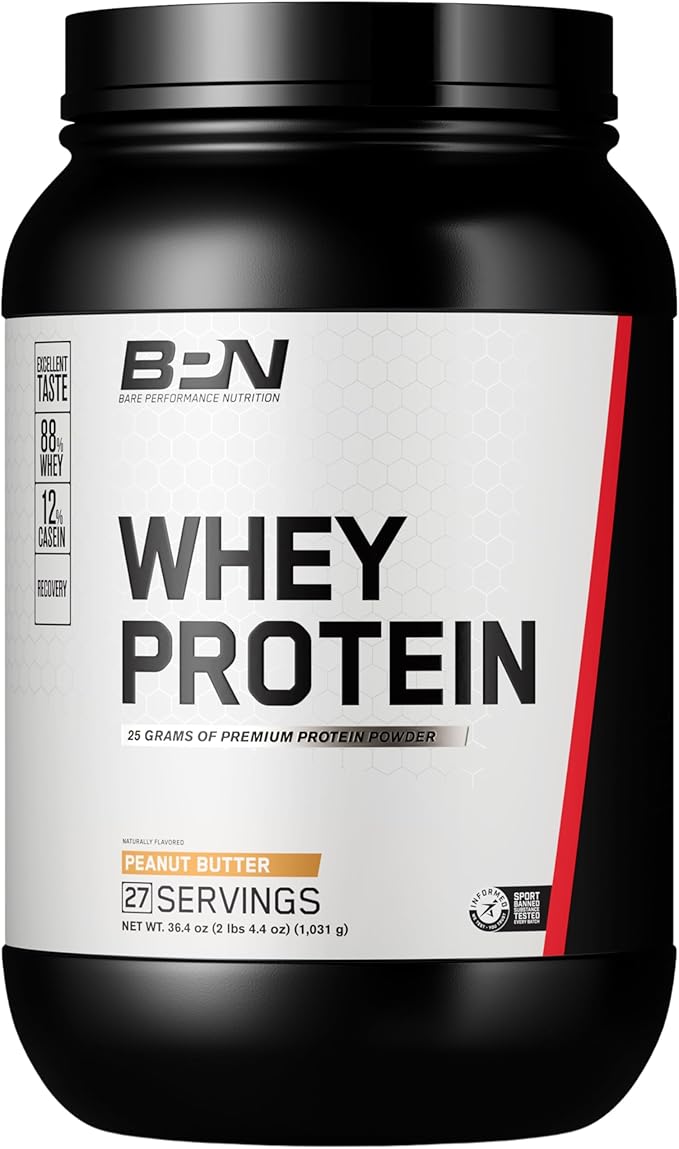 BARE PERFORMANCE NUTRITION BPN Whey Peanut Butter Protein + Creatine 30 Serving Bundle