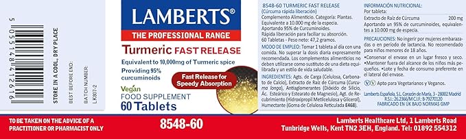 Lamberts Turmeric Fast Release 60 Tablets