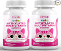 Kids Methylated Multivitamin Chewable Gummies MTHFR Supplement with L Methylfolate Magnesium Biotin Choline Inositol DHA TMG &amp Coq 10 Immune &amp Brain Support Strawberry Flavor 120 Ct
