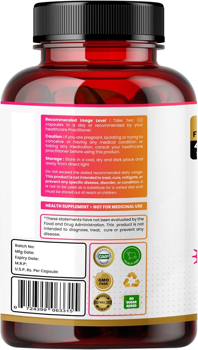 Humming Herbs Fenugreek Seed Extract Complex — with Ashwagandha Shatavari Safed Musli Magnesium Zinc Vitamin D3 B6 &amp Folate — 1512 mg per Serving — 120 Capsules (60 Days)
