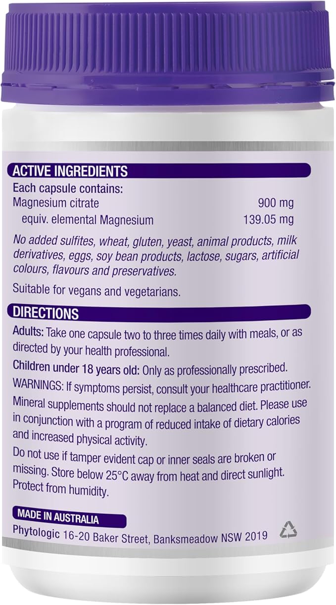 Henry Blooms Tri-Magnesium Citrate 900mg 150 Capsules Bulk Pack