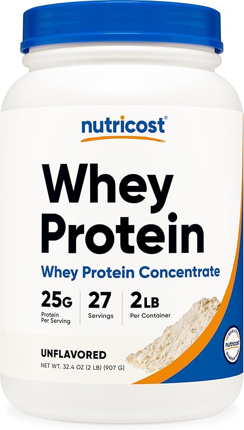 Nutricost Whey Protein Concentrate (Unflavored) 2LBS - Gluten Free &amp Non-GMO