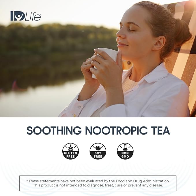 IDLife Calm - Cognitive Support Powder with Adaptogenic Blend for Concentration and Emotional Well-Being - 15-Day Supply 15 Sticks per Bag
