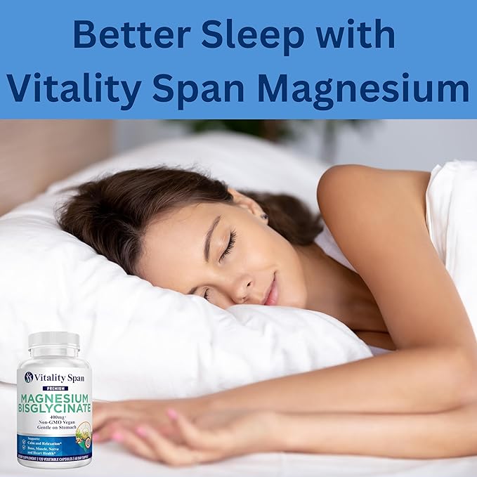 Magnesium Bisglycinate 400mg + Lion’s Mane 4:1 Extract Complex Bundle – Calm &amp Relaxation + Focus &amp Clarity – 120 + 120 Veg Capsules Made in USA
