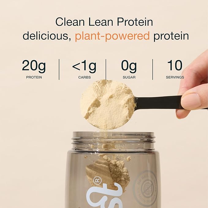 Nuzest Vegan Pea Protein Powder - Clean Lean Protein 100 Servings 20g Protein Smooth Vanilla Protein Shake Mix + Sports Shaker Bottle 24oz