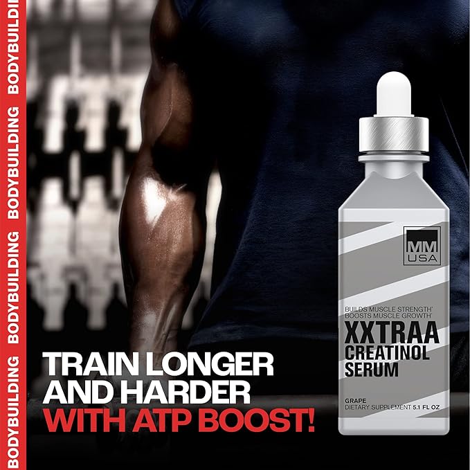 MMUSA XXTRAA Stable Creatine Serum for Bodybuilding &amp Powerlifting. Boosts Muscle Mass Strength Energy &amp Endurance. Speeds Recovery Reduces Lactic Acid. with Joint Support. Strawberry 5.1