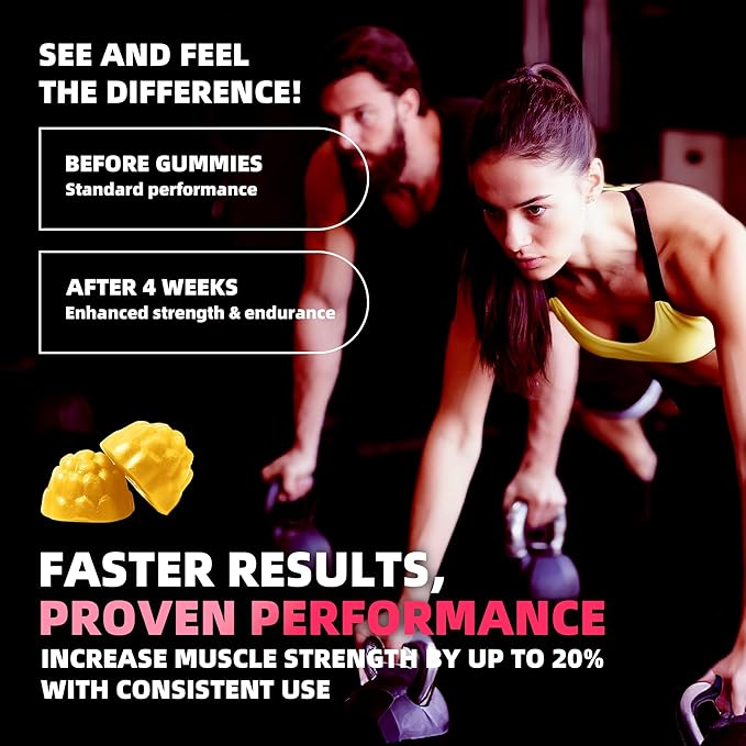 Creatine Monohydrate Gummies for Men &amp Women. Boost FocusStrength and Endurance Anti-Melting Formula Vegan Gluten-Free Non-GMO(Passion Fruit 135 ct)