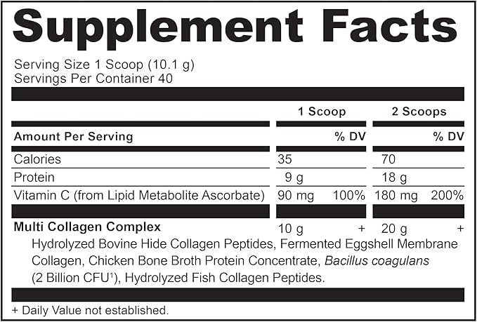 Ancient Nutrition Multi Collagen Protein Powder Unflavored 40 Servings + Organic Supergreens Powder Mango 12 Servings