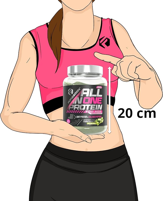 Forzagen All in One Protein for Her Protein Powder for Women with Collagen Peptides (2 Pound (Pack of 1) Matcha Latte)