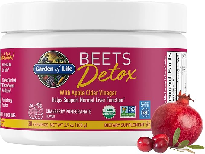 Garden of Life Collagen Beets Bundle: Multi-Sourced Collagen Hyaluronic Acid Unflavored 12 Servings + Organic Beets Detox Cranberry Pomegranate 30 Servings + Collagen Peptides Powder 14 Servings