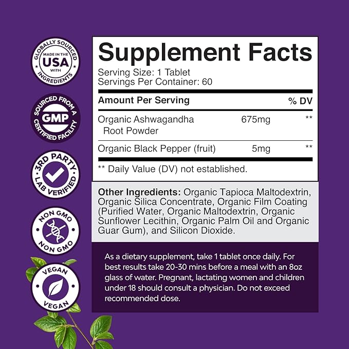 Bundle of Liver Support NAC - N Acetyl Cysteine with Antioxidants Turmeric Choline Dandelion &amp L-Glutathione and Organic Ashwagandha - Root Extract Powder with Black Pepper for Mood &amp Hormone