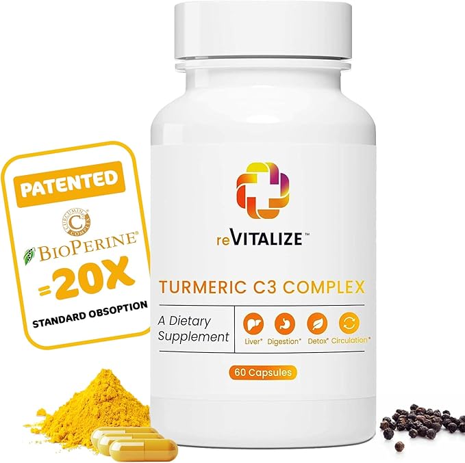 Turmeric Curcumin Supplement 60 Servings - Supports Joint Health | BioPerine Black Pepper Extract with 500mg Capsules Curcuminoids 475mg | Helps Liver Function Digestion &amp Better Absorption