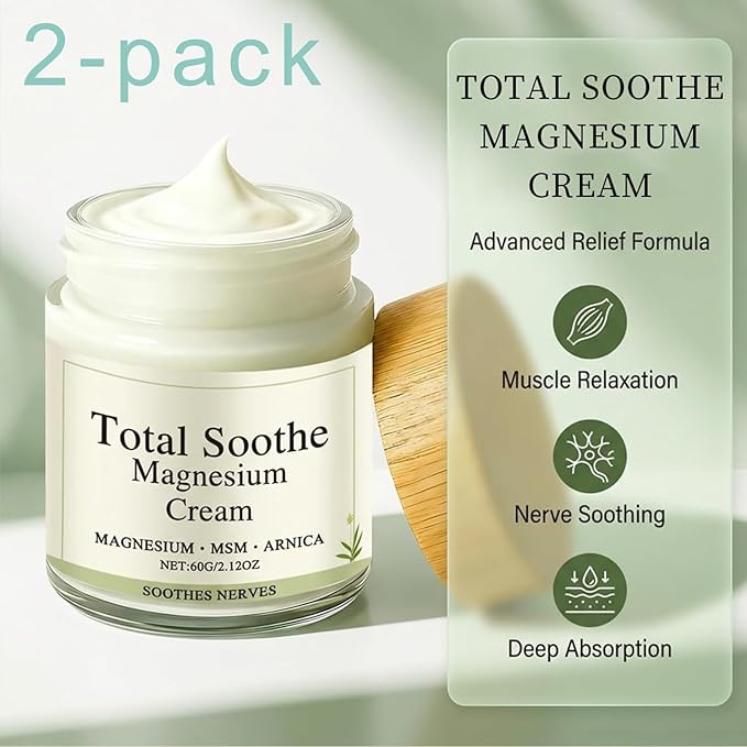 Magnesium Cream Joint Relief with MSM &amp Arnica Mineral Delivery Formula Fast Absorbing Non-Greasy Topical for Daily Joint &amp Muscle Comfort