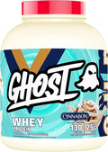 GHOST Whey Protein Powder Cinnabon - 5LB 25G of Protein - Cinnamon Roll Flavored Isolate Concentrate &amp Hydrolyzed Whey Protein Blend - Post Workout Shakes - Soy &amp Gluten Free