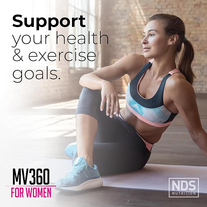 Women's Nutrition MV360 5-in-1 Complete Multivitamin with Essential Vitamins for Energy Digestion Toning Immune Support &amp Women’s Health &amp Beauty 60 Tablets 30 Servings