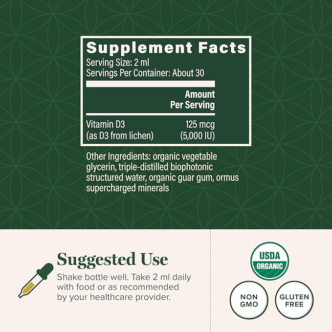 Global Healing Center - Vitamin D3 5000IU &amp Quercetin 250mg - Supports Bones and Immune System Respiratory Health