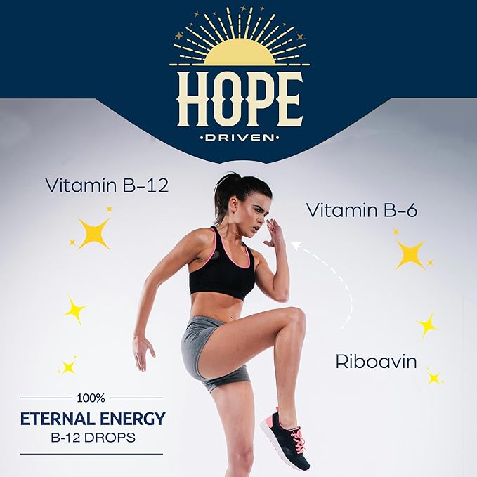 Eternal Energy Liquid Vitamin B12 Complex 1250mcg Fast Absorption Drops. B12 Support for Energy Nerves &amp Immune Health B Complex Vitamins for Women &amp Men - 2oz 60 Servings Vegan