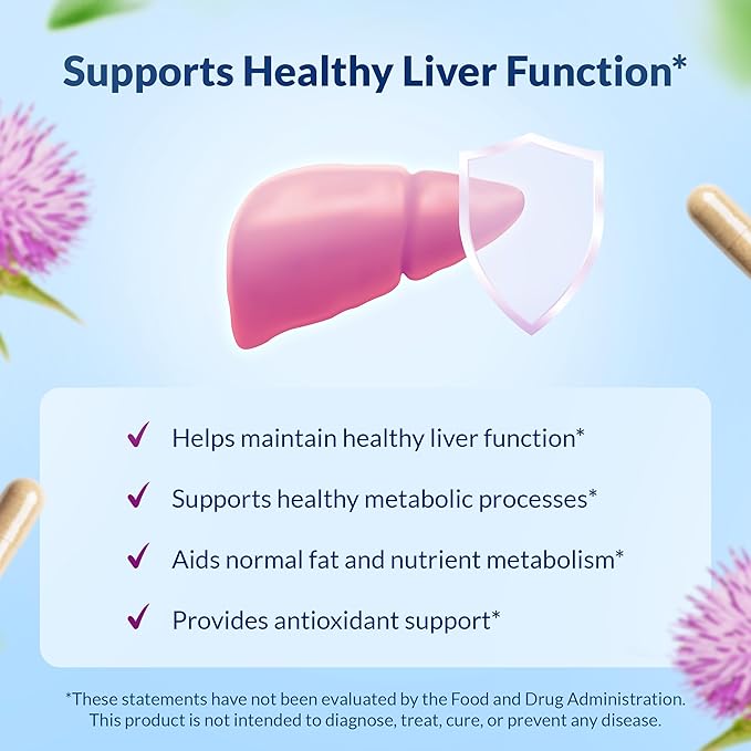 Maximum Milk Thistle Supplement for Liver Support – 720mg Silybin Phytosome (10X Absorption) – Liver Cleanse Detox &amp Repair Enzyme Health – Vegan Non-GMO Gluten Free – 90 Capsules (30-Day Suppl