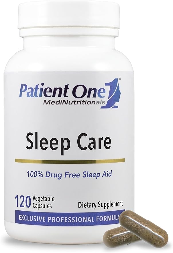 Patient One Sleep Care | Supplement to Support Transition into Sleep and Restful Sleep* | with Chamomile Valerian Melatonin and More | 120 Capsules