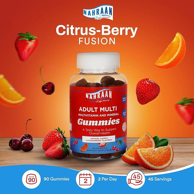 Halal Vitamins for Kids &amp Halal Multivitamins Gummies for Adults - Multivitamins A C D E B6 B12 - Non-GMO Vegetarian Halal Gummies - 90 Count Each