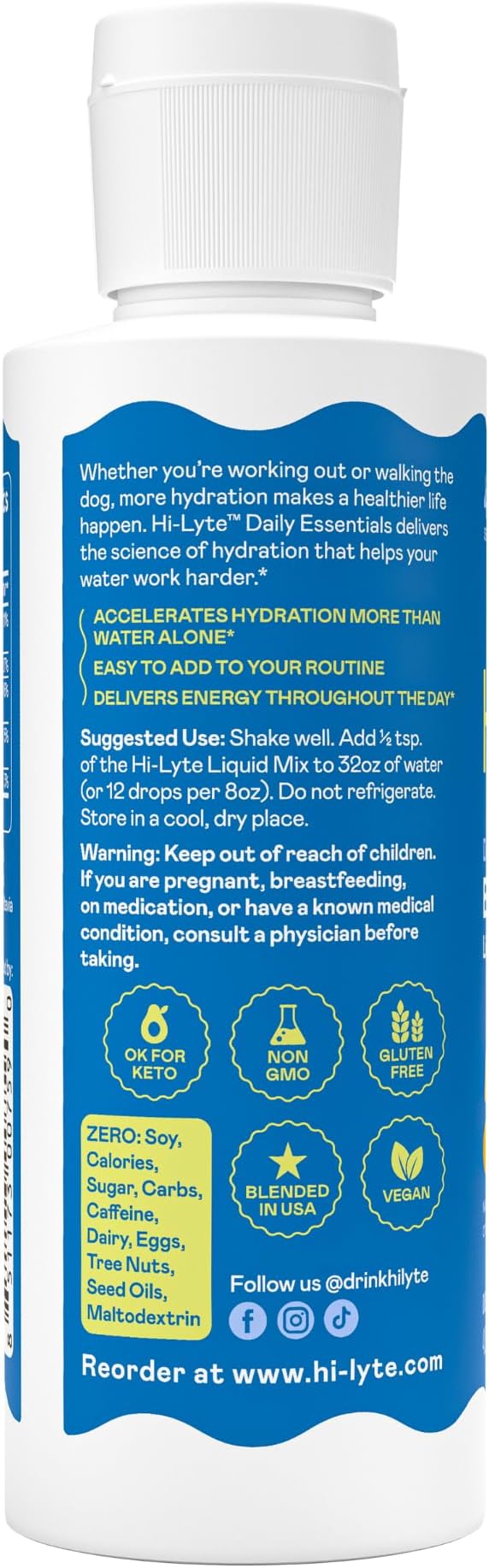 Hi-Lyte Electrolytes for Fasting Immune Support and Rapid Hydration | Tropicals | NO Calories NO Sugar | 20%+ More Potassium Magnesium &amp Zinc