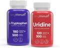 LongLifeNutri L-Tryptophan 500 mg &amp Uridine Monophosphate 300 mg Bundle – 180 Veg Caps + 120 Veg Caps 6 &amp 4-Month Supply Sleep &amp Mood + Focus Support Non-GMO Lab Tested Made in USA