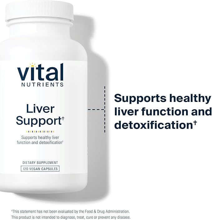 Vital Nutrients Liver Support Milk Thistle and Curcumin - Vegan Supplement - Herbal Combination to Support Healthy Liver Function* - Gluten Dairy and Soy Free - 120 Capsules