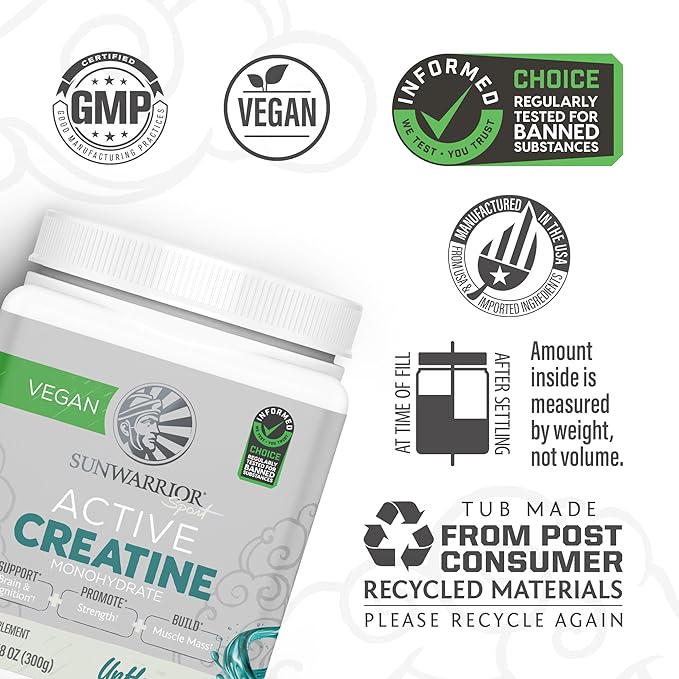 Creatine Powder &amp Chocolate Organic Plant Based Protein Powder Set | Bundle &amp Save | Vegan Organic Protein plus Unflavored Creatine Monohydrate (60 Servings Unflavored 32 Servings Chocolate)