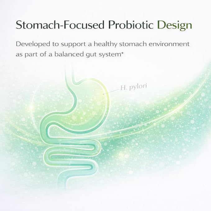 H. Pylori Probiotics Formula - Stomach Lining Support with Lactobacillus Reuteri - Defense Helicobacter Pylori - 30 Capsules