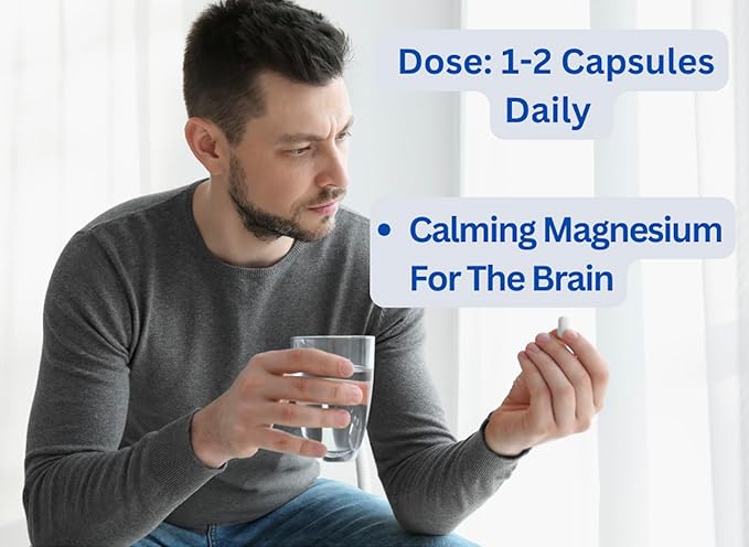 Brain Mag Plus - Magnesium L-Threonate Methylcobalamin &amp Theacrine for Clear Focus Mental Energy &amp Motivation | Non-Habit Forming Stimulant-Free | 60 Capsules