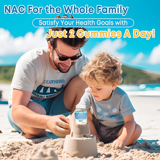 NAC Gummies NAC Supplement with Milk Thistle Selenium B6 B12 - Antioxidant Immune Support - N Acetyl Cysteine 600 mg per Gummy - 2 Month Supply 120 Cts