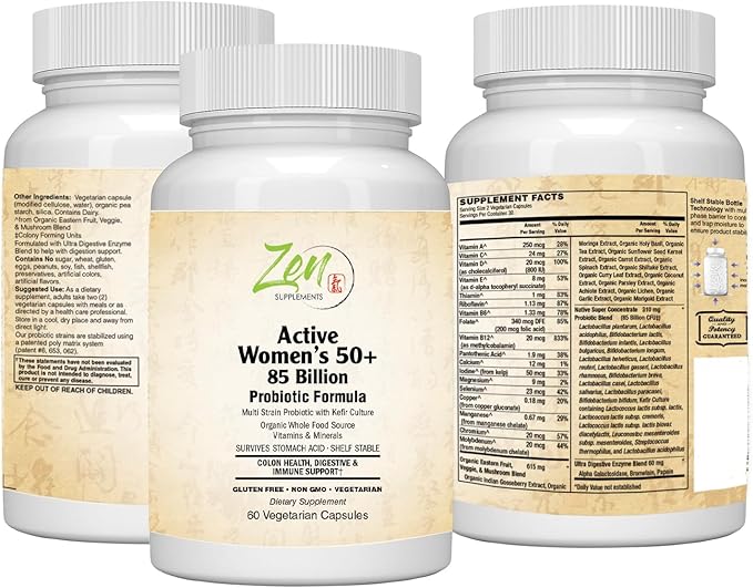 Zen Supplements Active Women’s 50+ 85 Billion Probiotic Formula