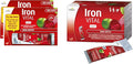 hübner Iron Vital Liquid Iron Supply Plus Vitamin C Dietary Supplement for Adults and Kids Vegan and Gluten-Free Fruit Flavor Box of 20 Packets + 2 Extra Packets 10 ml Each