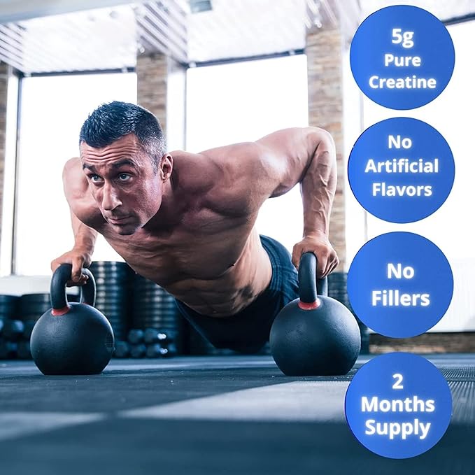Gaspari Nutrition Pure Creatine Monohydrate 5g of Pure Creatine Boost Muscle and Size Helps Increase Power and Anerobic Endurance (200 Servings Unflavored)