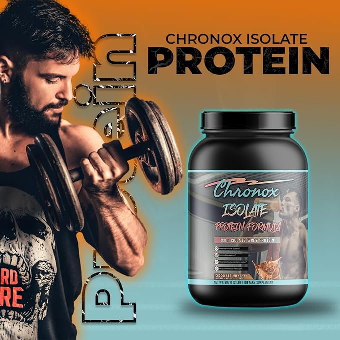 Chronox Isolate Whey Protein Powder - Chocolate Flavor - 2 LB