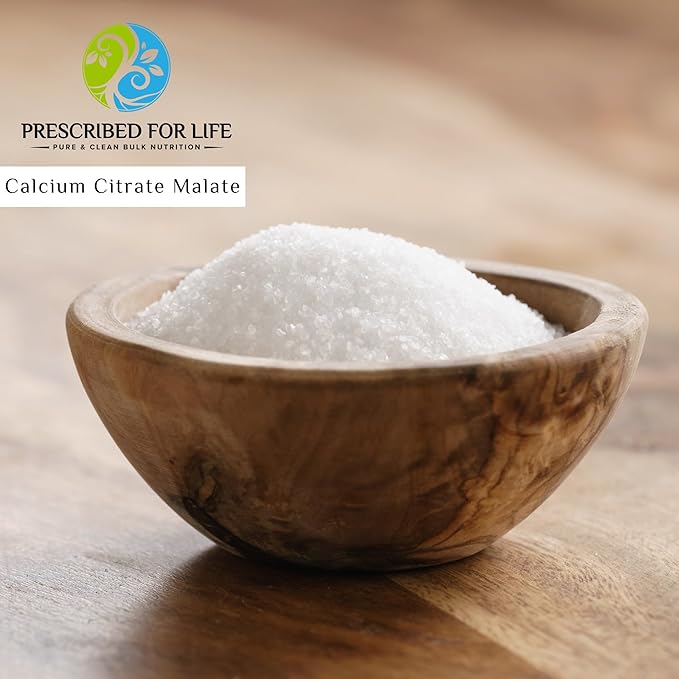 Prescribed for Life Calcium Citrate Malate Pure Vegan Calcium Powder Easy Absorption Formula Non GMO Filler &amp Additive Free (10kg)