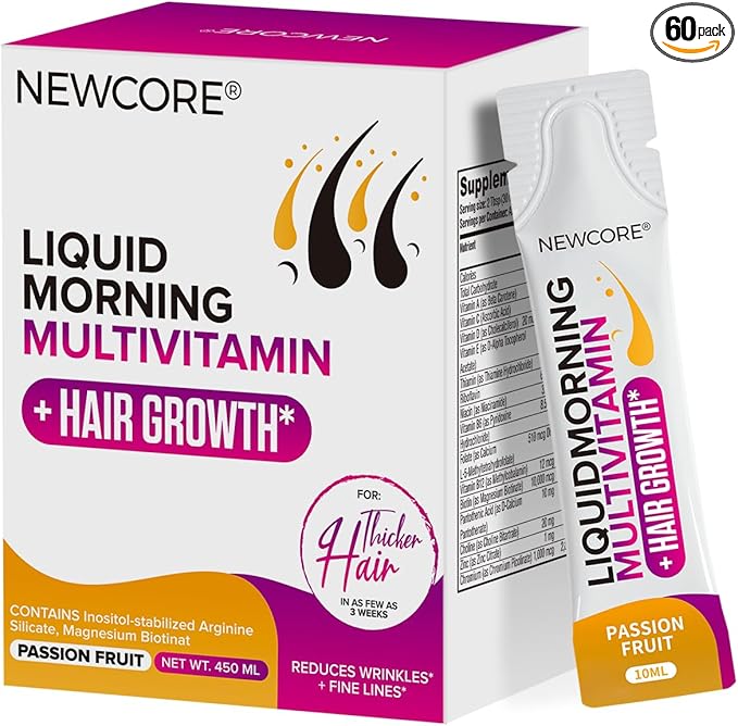 Liquid Multivitamin for Women – Promotes Thicker Hair &amp Smoother Skin – with Biotin Collagen and Vitamins – Vegan Non-GMO – 10.14 fl oz