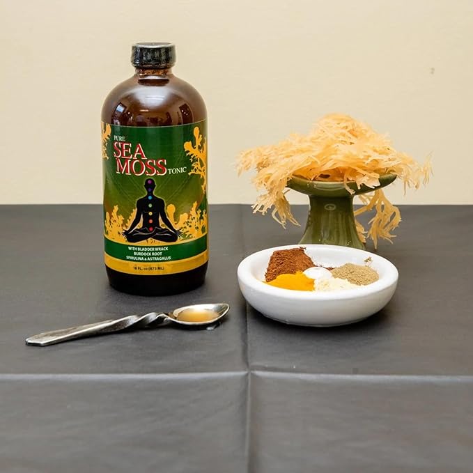 Sea Moss Tonic | Overall Body Enhancement &amp Wellbeing Support | Natural Herbal Supplement | 16 fl oz