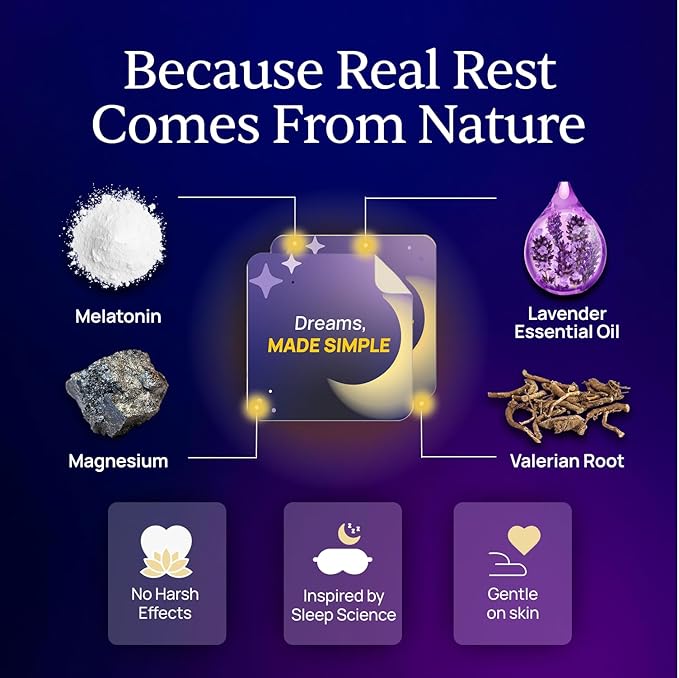 Simple Promise Zerava Sleep Patch for Adults | Bedtime Support for Tired Adults &amp Busy Parents | Comfort Feel that Holds All Night | 8-Hour Slow Release | Easy On &amp Off | 28 Patches | Lavender