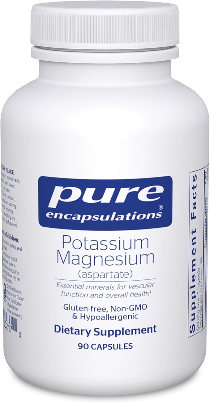 Pure Encapsulations Potassium Magnesium (Aspartate) | Supplement to Support Heart Muscular Bone and Nerve Health* | 90 Capsules