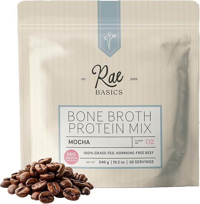 Bone Broth Protein Powder Grass Fed Collagen with 14g Complete Protein per Serving Gluten Free Keto &amp Dairy Free Organic &amp Clean Ingredients No Added Sugar Mocha 26 Servings