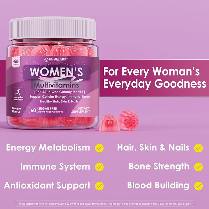 1 Pack Womens Multivitamin Gummy &amp Sulforaphane with Glutathione Gummies